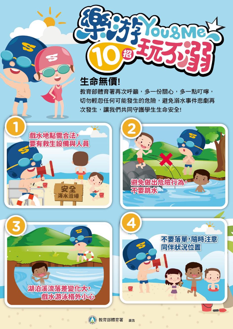 防溺水十招海報