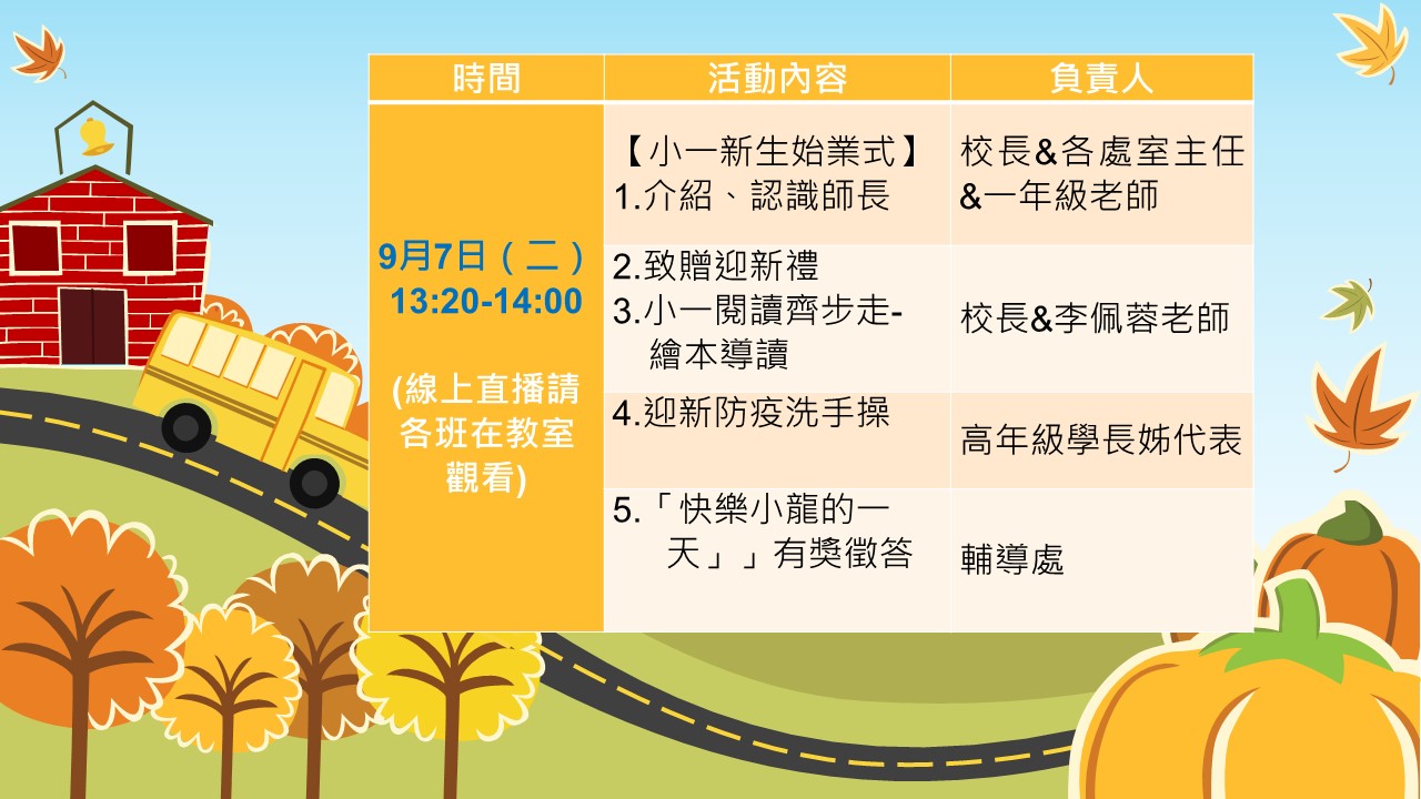 新生始業式流程海報